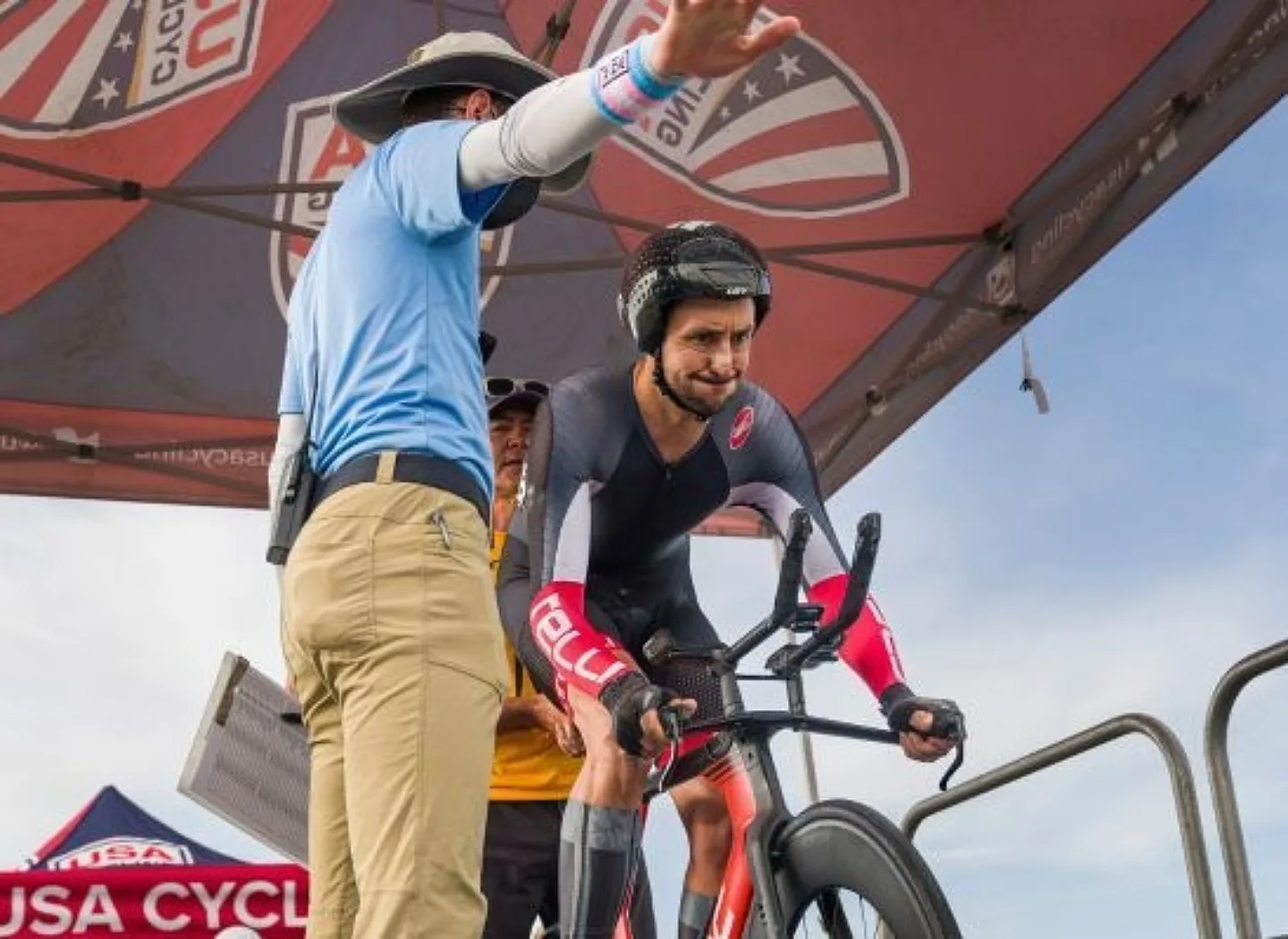 Track cyclist at the start line of the race. Donate to USA Cycling | Support USA Cycling | USA Cycling Foundation. USA Cycling is a non-profit organization accepting tax-deductible donations. The USA Cycling Foundation is a non-profit arm of USAC that raises money for several different programs and initiatives. Donate, join our foundation, or purchase cycling gear today!